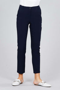 Seam Side Pocket Classic Stretch Crop Pants