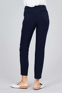 Seam Side Pocket Classic Stretch Crop Pants