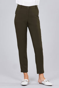 Seam Side Pocket Classic Stretch Crop Pants