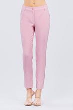 Load image into Gallery viewer, Seam Side Pocket Classic Stretch Crop Pants
