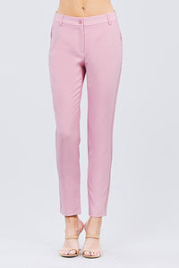 Seam Side Pocket Classic Stretch Crop Pants