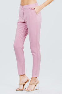 Seam Side Pocket Classic Stretch Crop Pants