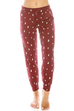 Load image into Gallery viewer, Red Printed 2pc Flannel Women&#39;s Pajama Set
