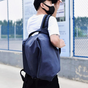 Mochilas casuales para hombres y estudiantes de color sólido 