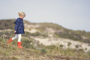 Botas de lluvia originales para niños de LotOfRain en color rojo