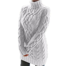 Load image into Gallery viewer, Turtleneck Oversized Long Sleeve Knit Sweater Dress
