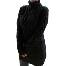 Load image into Gallery viewer, Turtleneck Oversized Long Sleeve Knit Sweater Dress
