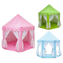 Load image into Gallery viewer, Children&#39;s Tent Play Tent Princess Girl&#39;s Dreamful Castle Outdoor Indoor Garden Folding Playing Lodge Kids Balls Pool Playhouse
