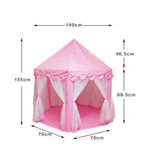 Load image into Gallery viewer, Children&#39;s Tent Play Tent Princess Girl&#39;s Dreamful Castle Outdoor Indoor Garden Folding Playing Lodge Kids Balls Pool Playhouse
