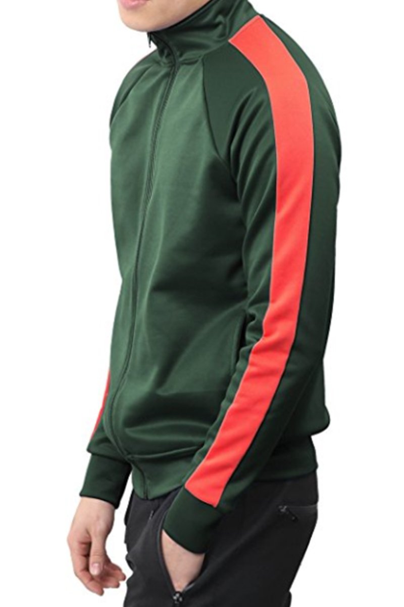 CHAQUETA DEPORTIVA PARA HOMBRE - VERDE/ROJA