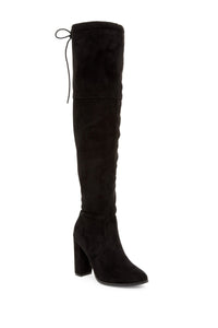 TALL SUEDE TIE-UP  KNEE BOOT