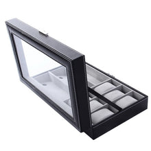 Load image into Gallery viewer, PU Leather 6+3 Grids Watch Holder Storage Case
