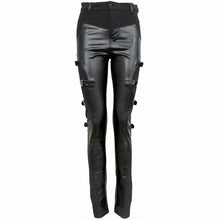 Load image into Gallery viewer, GOTHIC ROCK - Biker PVC Panel Buckle Trousers
