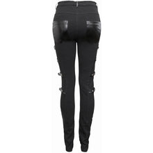 Load image into Gallery viewer, GOTHIC ROCK - Biker PVC Panel Buckle Trousers
