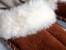 Load image into Gallery viewer, Brown Shearling Sheepskin Mules
