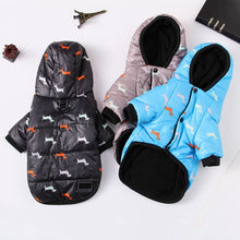 Load image into Gallery viewer, Pet Clothes For Dog Winter Warm Coat Puppy Down Jacket Printed Hoodies
