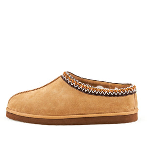 Men's Leather/ Suede Slippers Slumber Tan