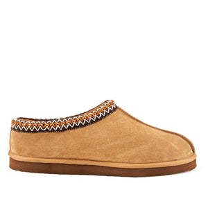 Men's Leather/ Suede Slippers Slumber Tan