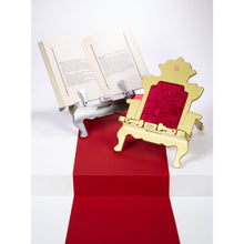 Load image into Gallery viewer, Gold Throne Book/Tablet Holder With Charger Slot
