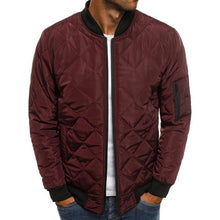 Load image into Gallery viewer, Men&#39;s Casual Trendy Rhombus Winter Zip Front  Mid Waist Jacket
