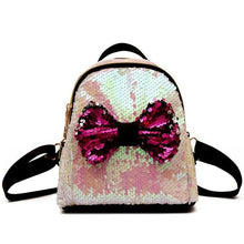 Load image into Gallery viewer, Girls Bow Tie Small Sequins Backpack
