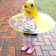 Cargar imagen en el visor de la galería, Poncho impermeable de pato amarillo Cosplay Divertido Lluvia
