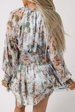 Load image into Gallery viewer, Floral Smocked Waist Layered Mini Dress
