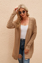 Load image into Gallery viewer, Openwork Horizontal Ribbing Open Front Cardigan
