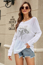 Cargar imagen en el visor de la galería, Blusa de punto con mangas dolman y estampado de lentejuelas
