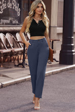 Load image into Gallery viewer, Ankle-Length Straight Leg Pants with Pockets
