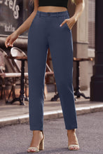 Load image into Gallery viewer, Ankle-Length Straight Leg Pants with Pockets
