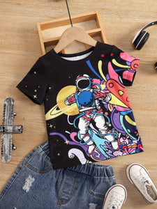 Camiseta con gráfico de astronauta para niños