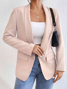 Blazer de manga larga con cuello chal