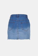 Load image into Gallery viewer, Acid Wash Denim Skirt with Pockets
