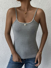 Load image into Gallery viewer, Ribbed Adjustable Spaghetti Strap Scoop Neck Cami
