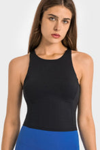 Load image into Gallery viewer, Crisscross Back Round Neck Yoga Tank
