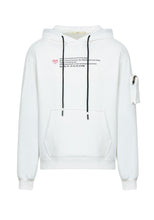 Load image into Gallery viewer, Men&#39;s Fleece casual printed embroidered hooded sweatshirt White
