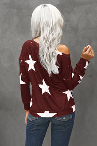 Sudadera de manga larga con estampado de estrellas