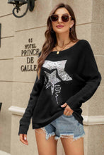 Load image into Gallery viewer, Sequin Graphic Dolman Sleeve Knit Top
