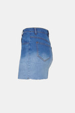 Load image into Gallery viewer, Acid Wash Denim Skirt with Pockets
