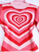 Load image into Gallery viewer, Heart Mock Neck Long Sleeve Sweater
