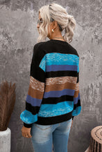 Load image into Gallery viewer, Cozy For Keeps Color Block Drop Shoulder Sweater
