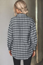 Load image into Gallery viewer, Plaid Button Front Dropped Shoulder Shirt
