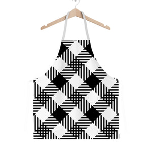 Black And White Plaid Style Classic Adult Apron