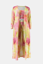 Load image into Gallery viewer, Plus Size Tie-Dye Sports Bra, Leggings, and Duster Kimono Set
