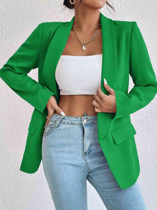 Blazer de manga larga con cuello chal