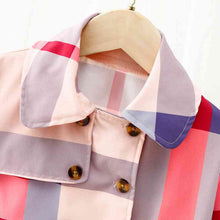 Load image into Gallery viewer, Plaid Lapel Collar Long Sleeve Coat
