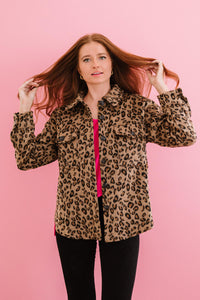 Jodifl Driving Me Wild Full Size Run Leopard Jacket