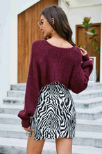 Load image into Gallery viewer, Rib-Knit Cropped Poncho
