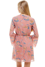 Load image into Gallery viewer, Floral V Neck Long Sleeve Skater Dress
